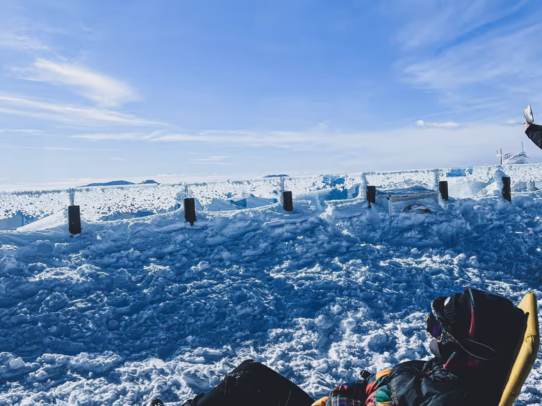 Relaxing at the top of the mountain.