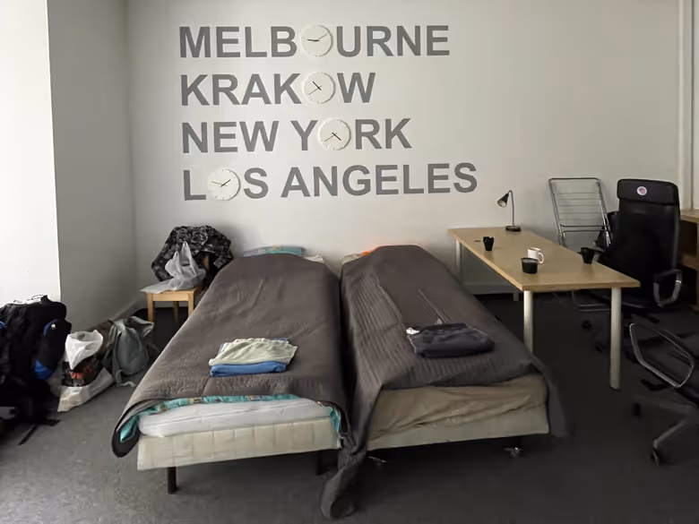 Xfive office transition into a temporary home for 3 Ukraine families