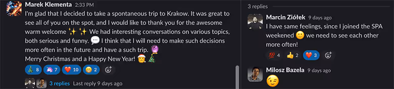 Slack communication