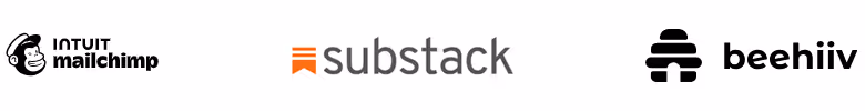 Mailchimp, Substack, Beehiiv