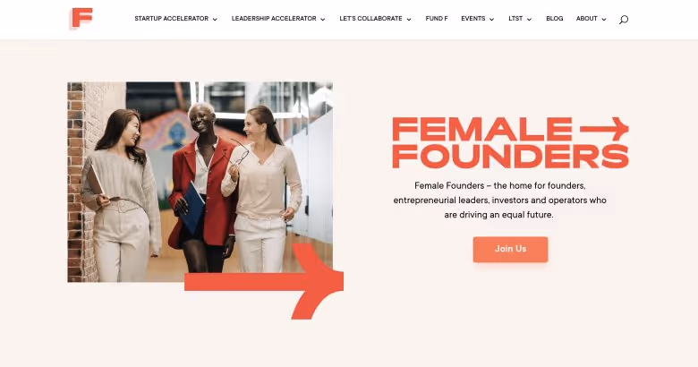 Female Founders website