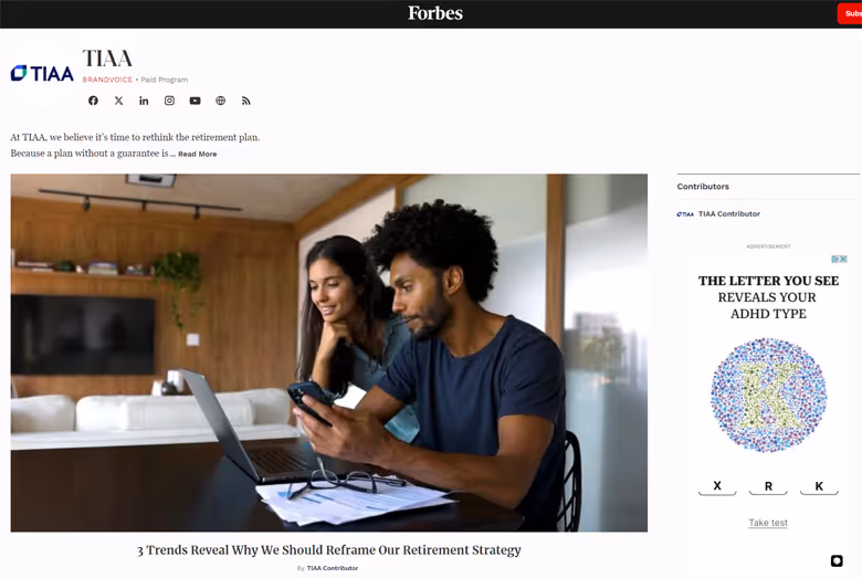 Native advertising in Forbes