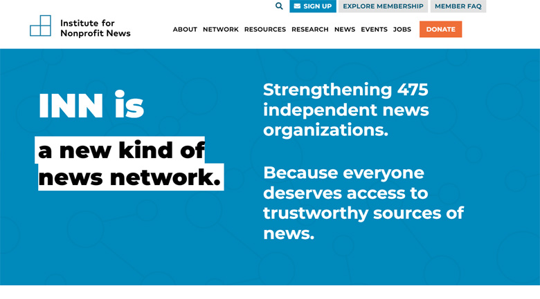 The screenshot of INN website.