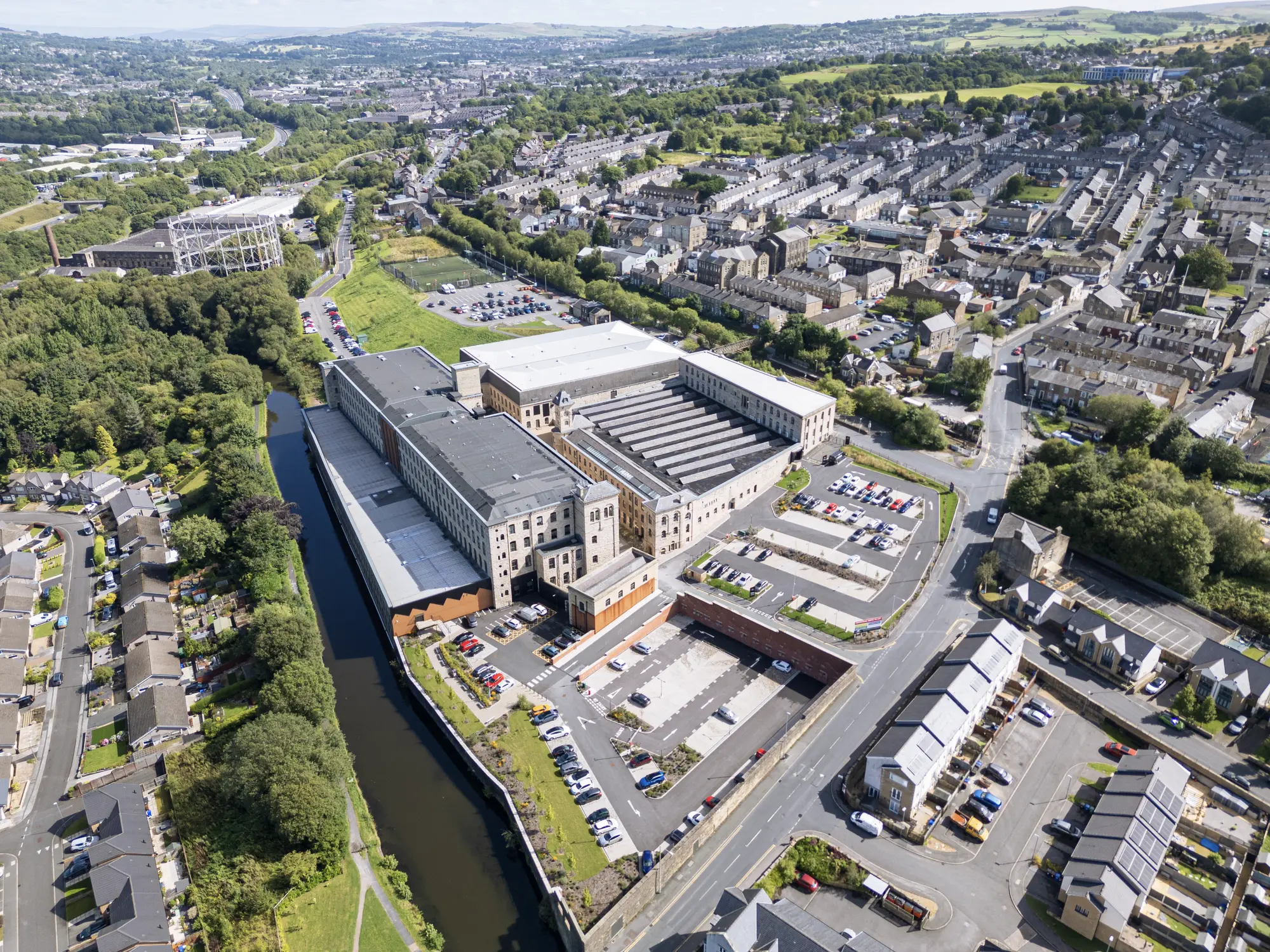 Aerial drone photograph of the completed Northlight development