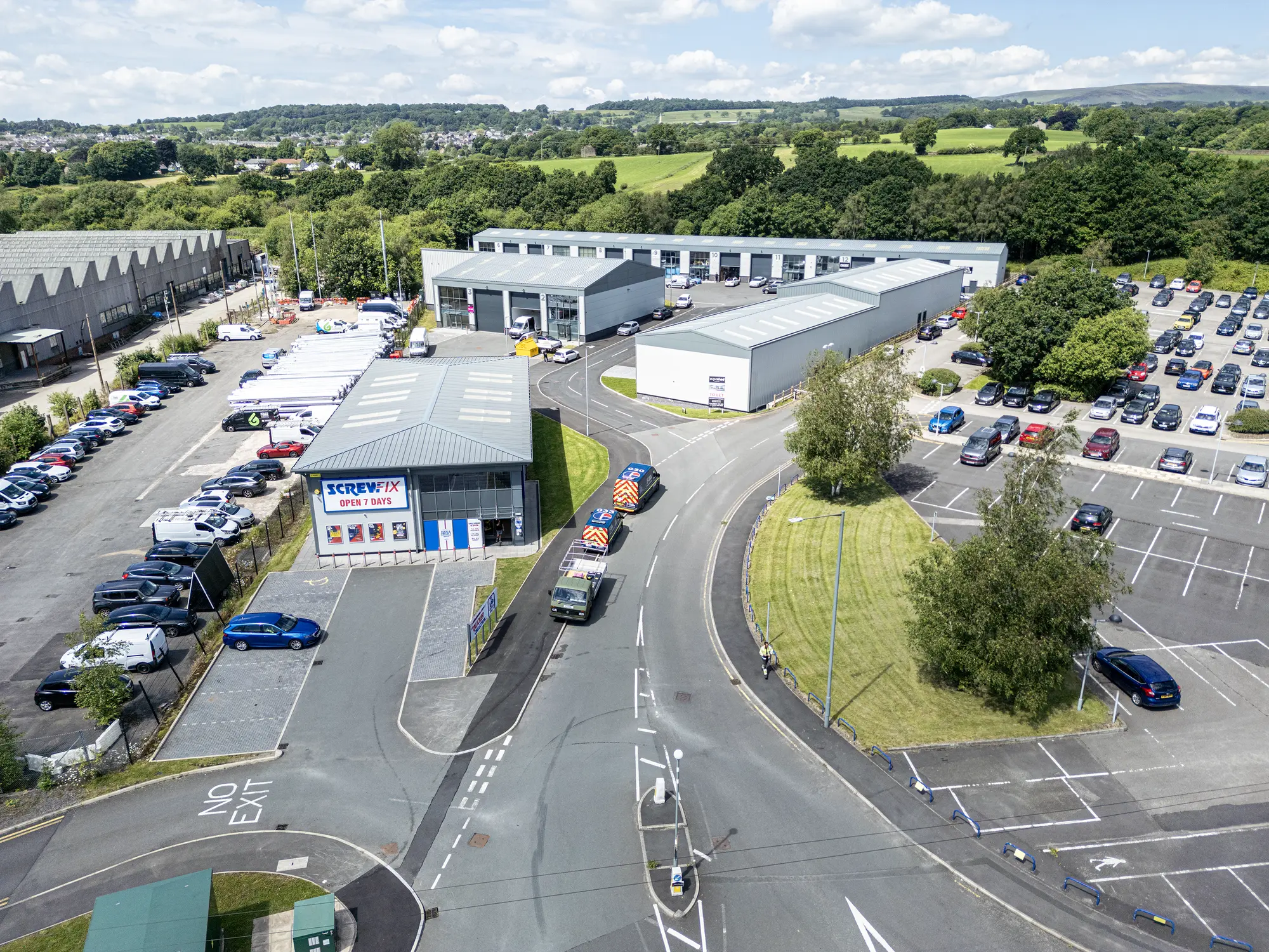 Aerial drone photograph of Simonstone development