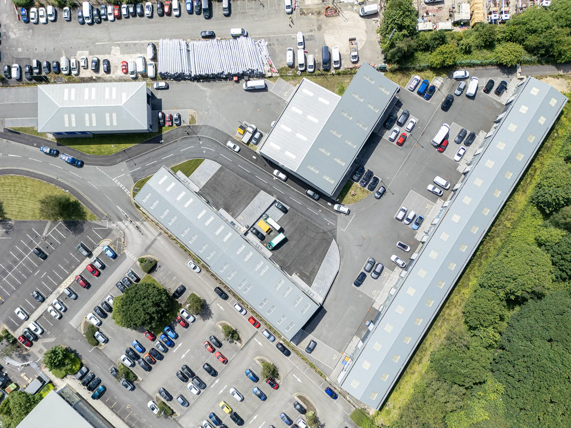 Aerial photograph of Simonstone industrial site