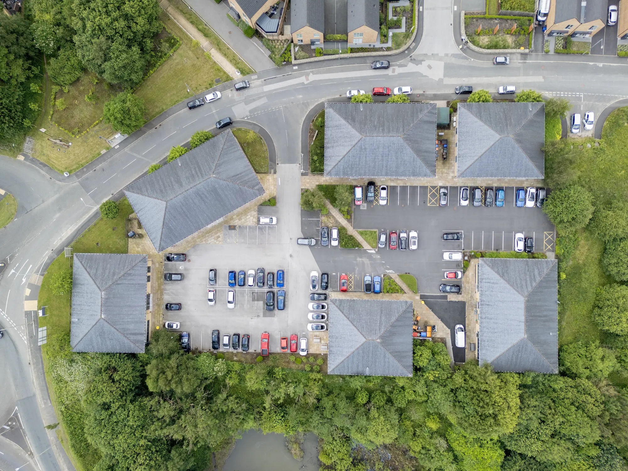 Aerial photograph of Vantage Court Business First industrial units