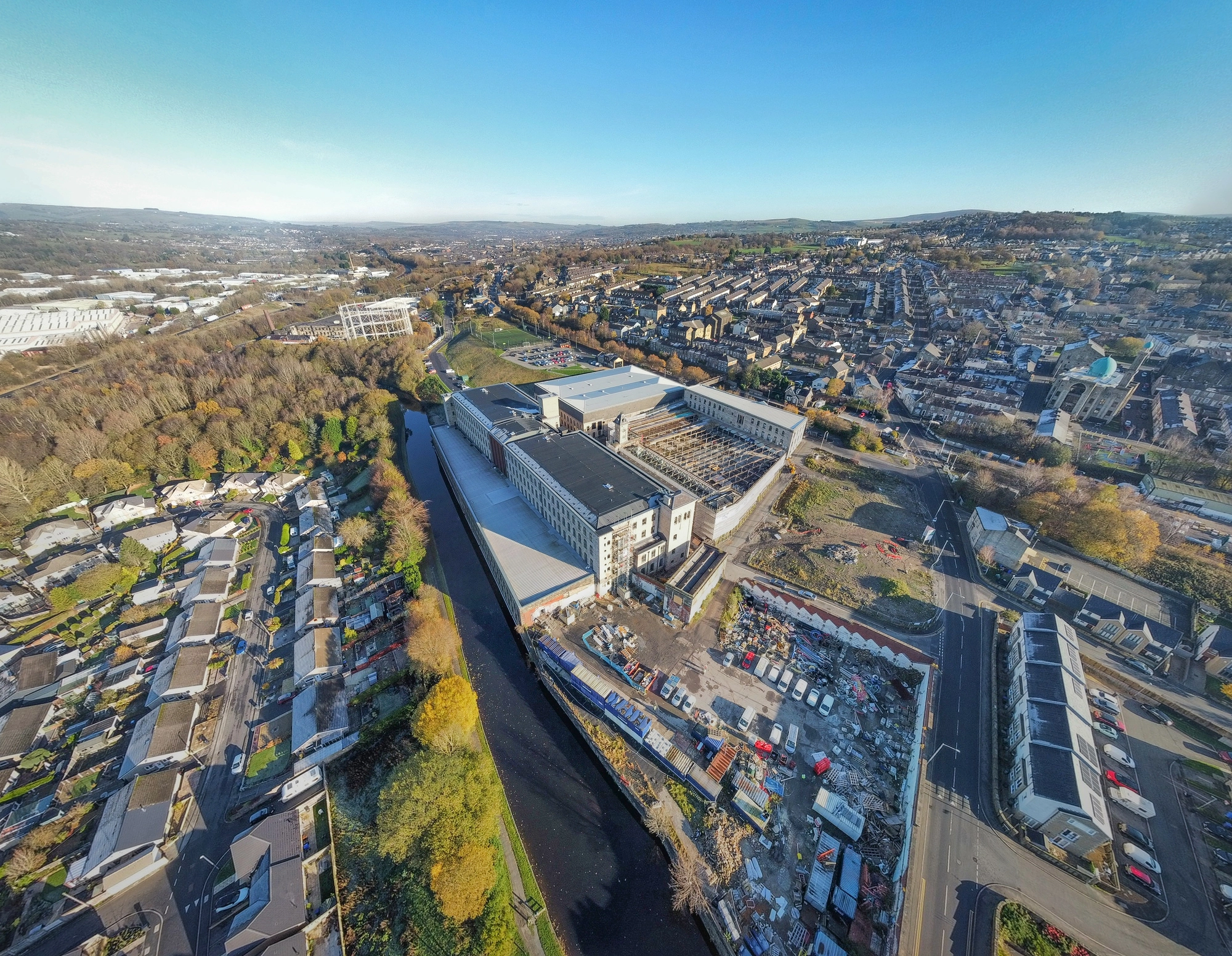 Aerial drone photograph showing Northlight development build progress