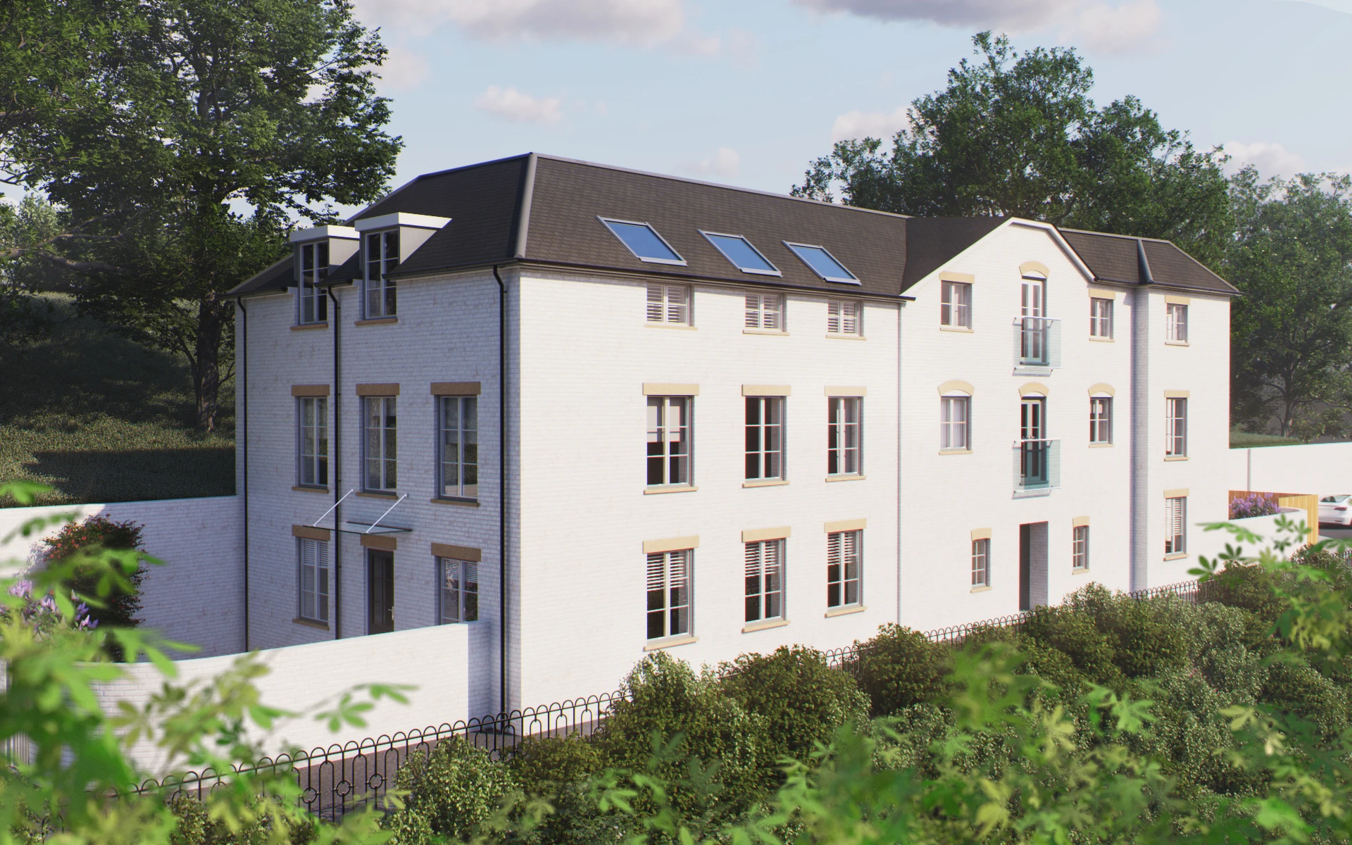 Exterior CGI render of Lorne House, Lichfield