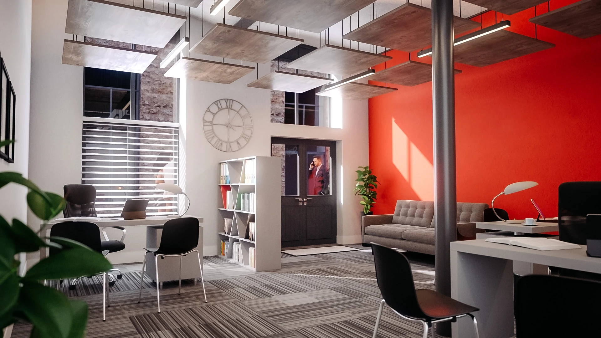 Interior CGI render of office suite 117 at Northlight