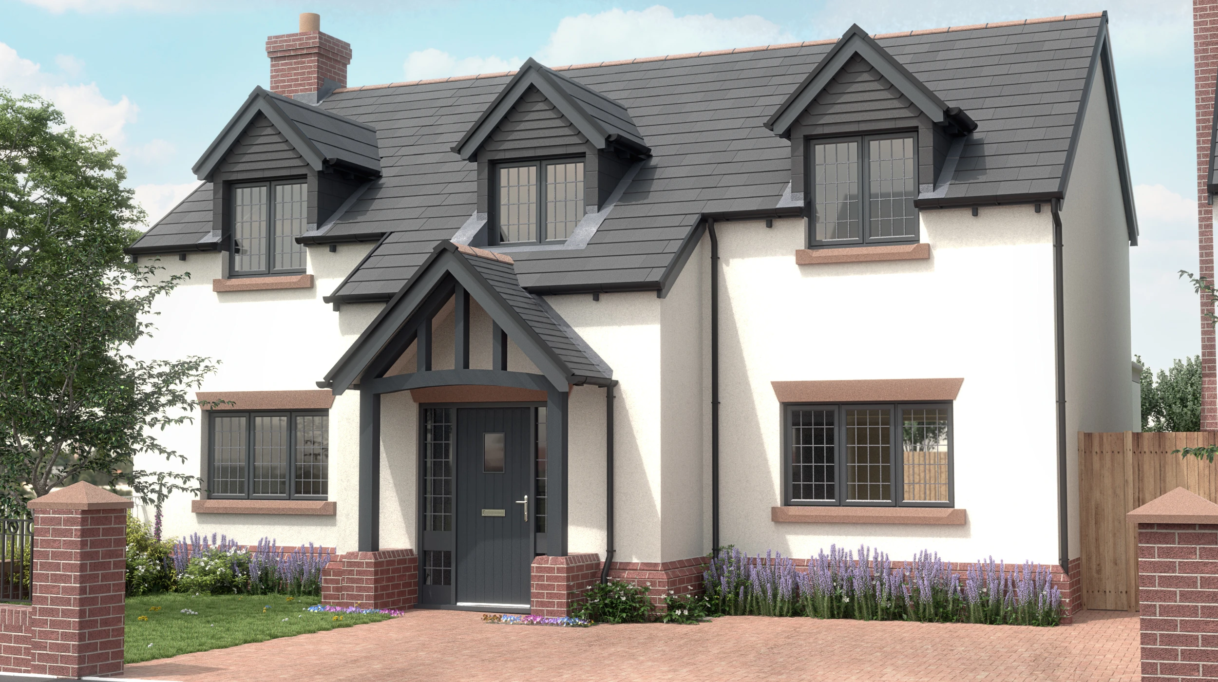 Exterior CGI render of Plot 3 at Tettenhall, Wolverhampton