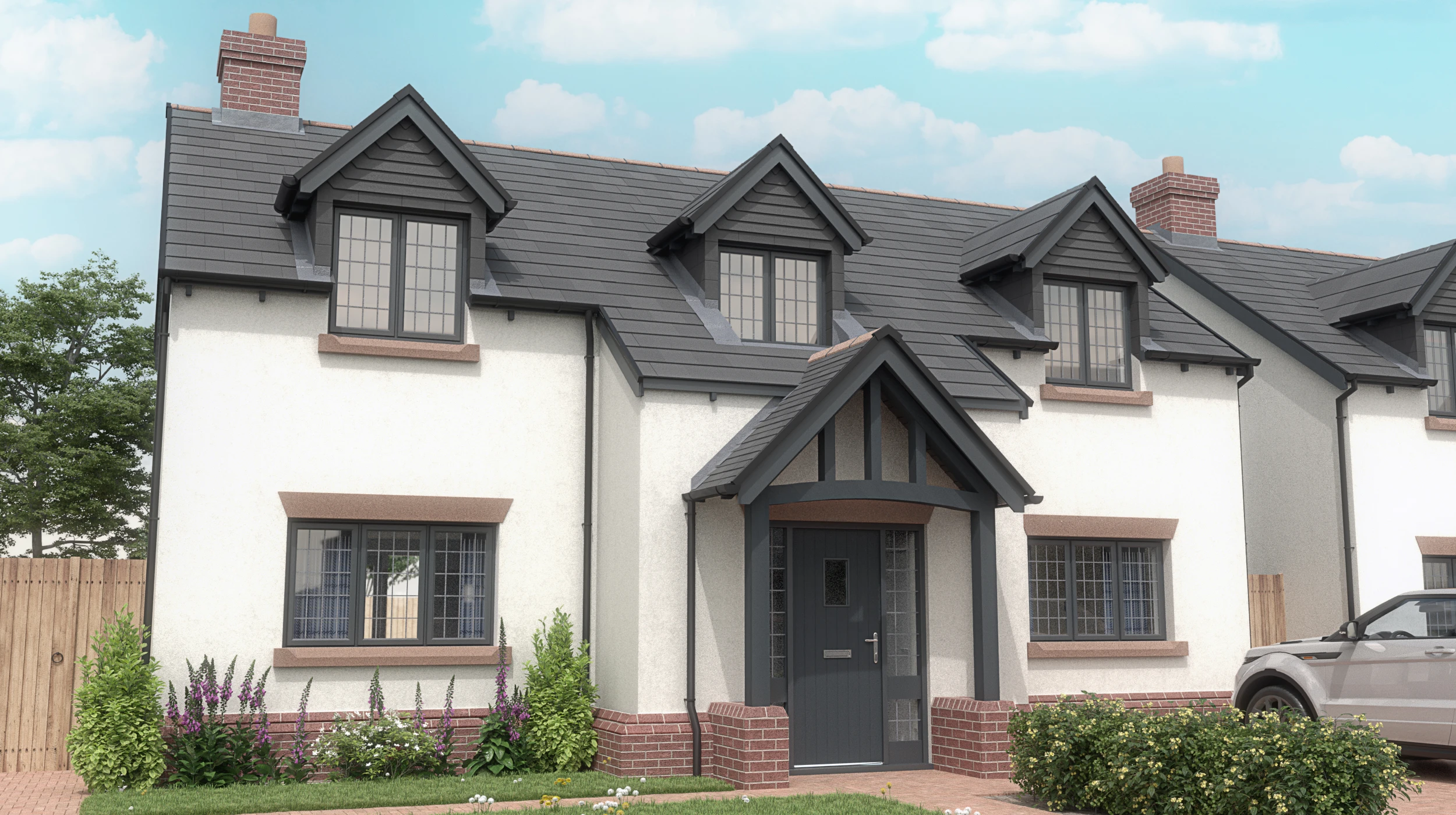 Exterior CGI render of Plot 2 at Tettenhall, Wolverhampton