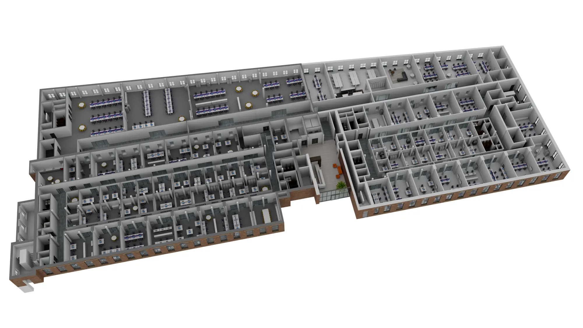 3D floor plan overview of Northlight Business Centre, Brierfield
