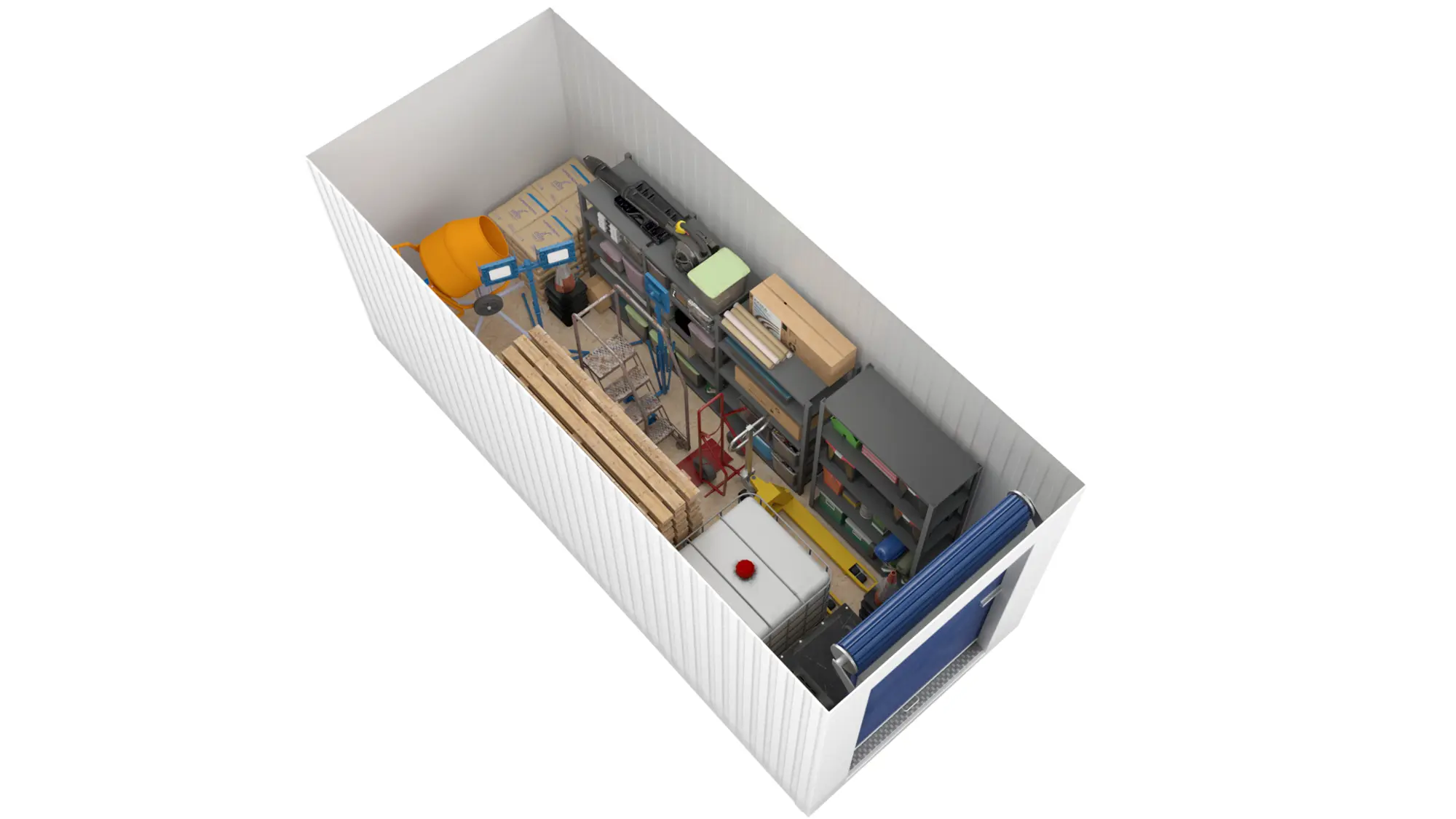 Interior CGI render of a Store First self storage unit at Northlight
