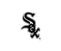 Chicago White Sox interlocking Sox letters logo in black and white.