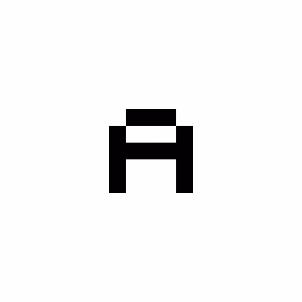 A LazyType font called LT Davey: Black pixelated letter A on a white background.