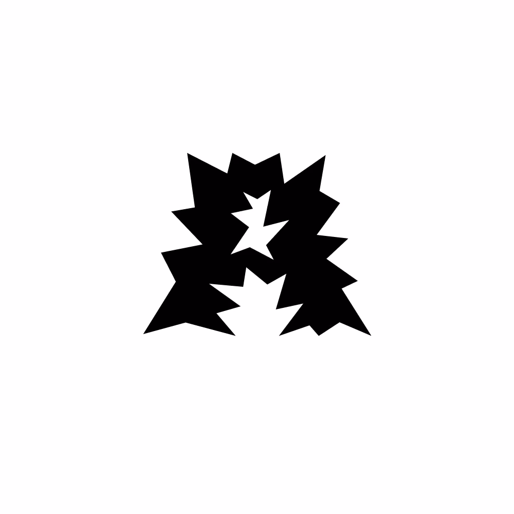 A LazyType font called LT Richie: Black jagged letter A on white background.