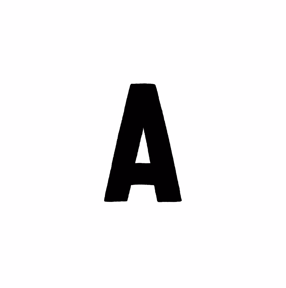 LazyType Font - Letter A in Larry