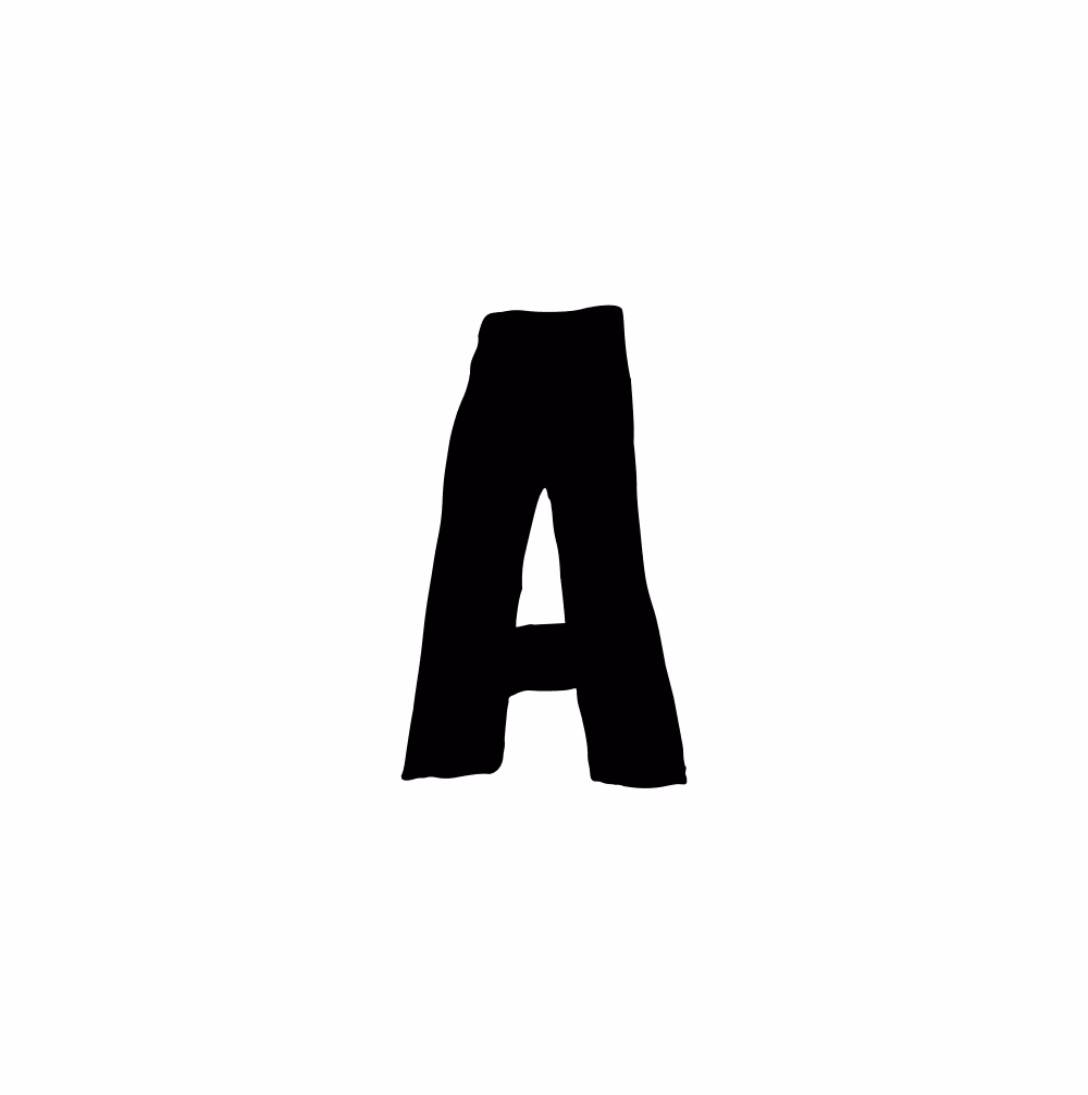 LazyType Font - Letter A in Ferris
