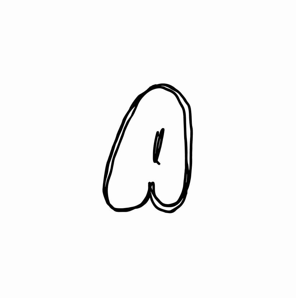 LazyType Font - Letter A in Ducky