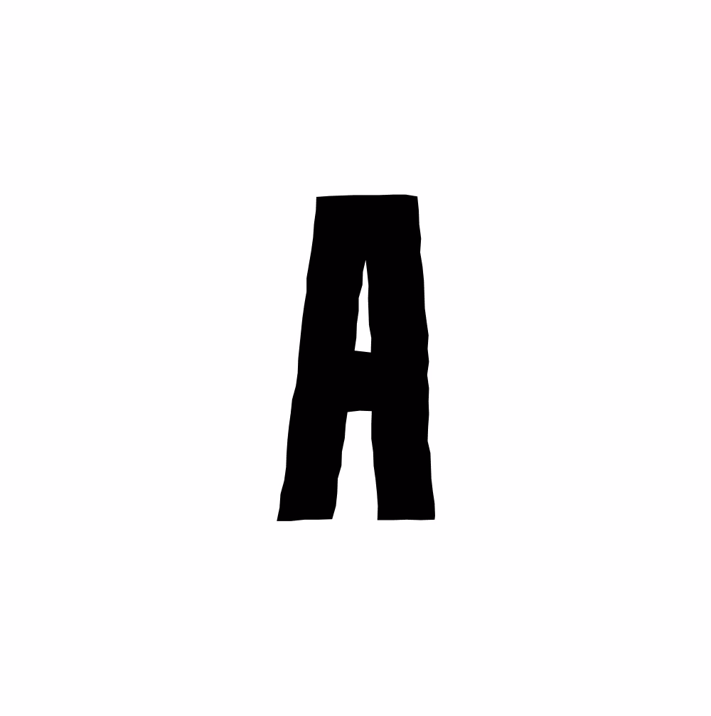 LazyType Font - Letter A in Harry
