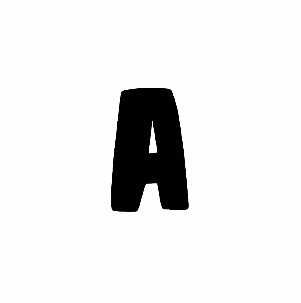 LazyType Font - Letter A in Jimmy