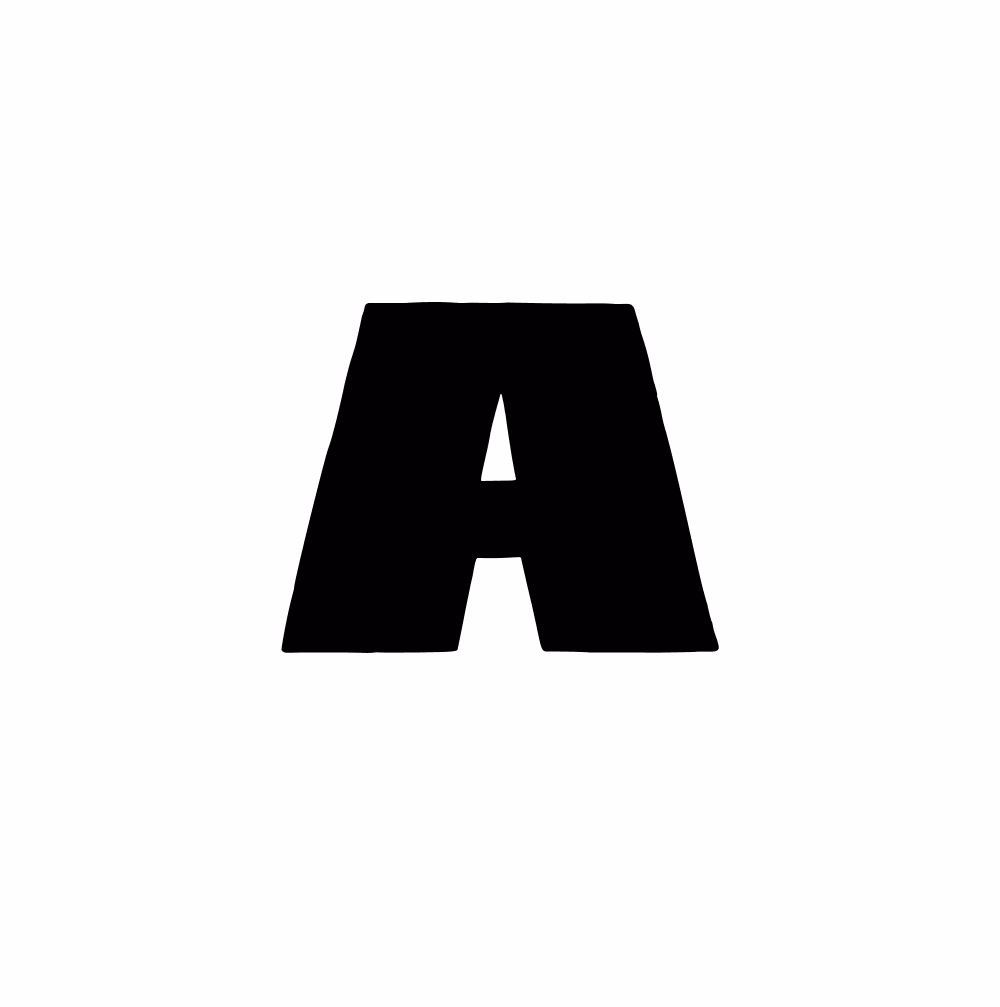 LazyType Font - Letter A in Richie