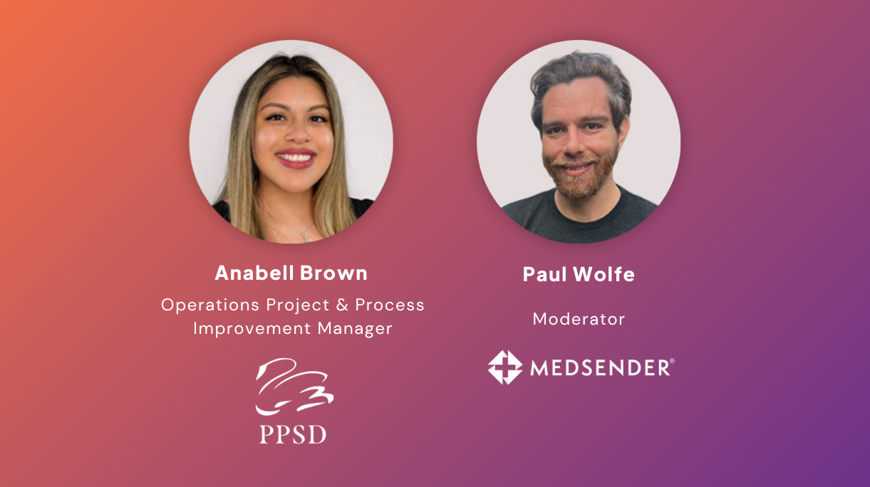 Stop Referral Leakage webinar with Anabell Brown of Piedmont Plastic Surgery and Dermatology and host Paul Wolfe of Medsender