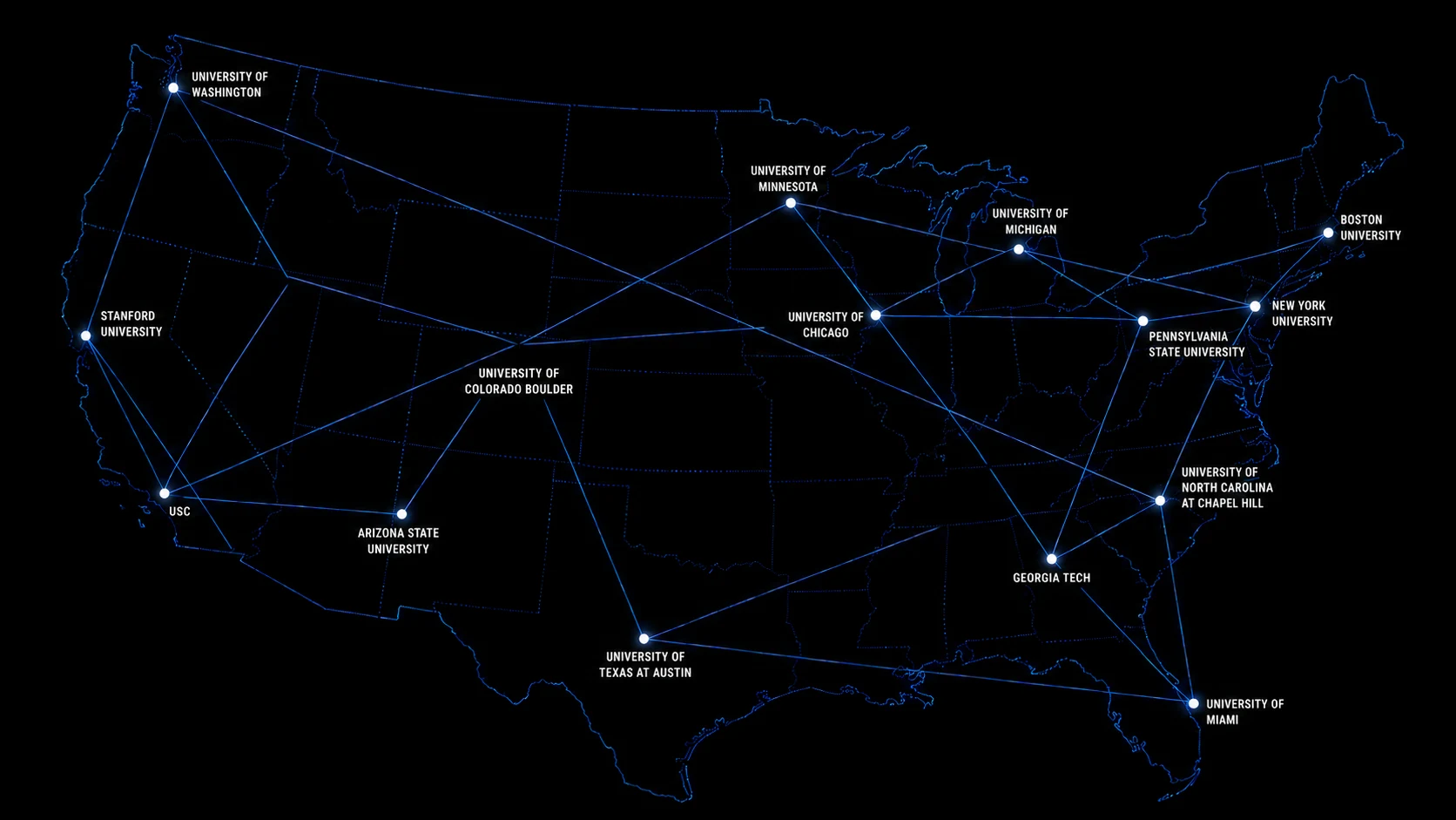 US map of LDS university chapters