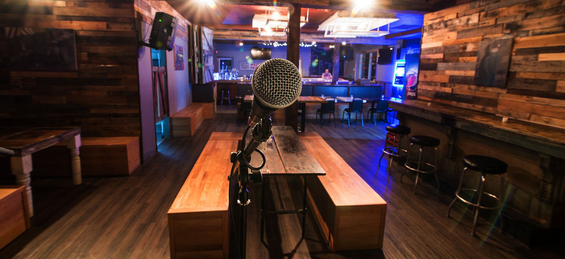 Microphone on the Wheelfish stage