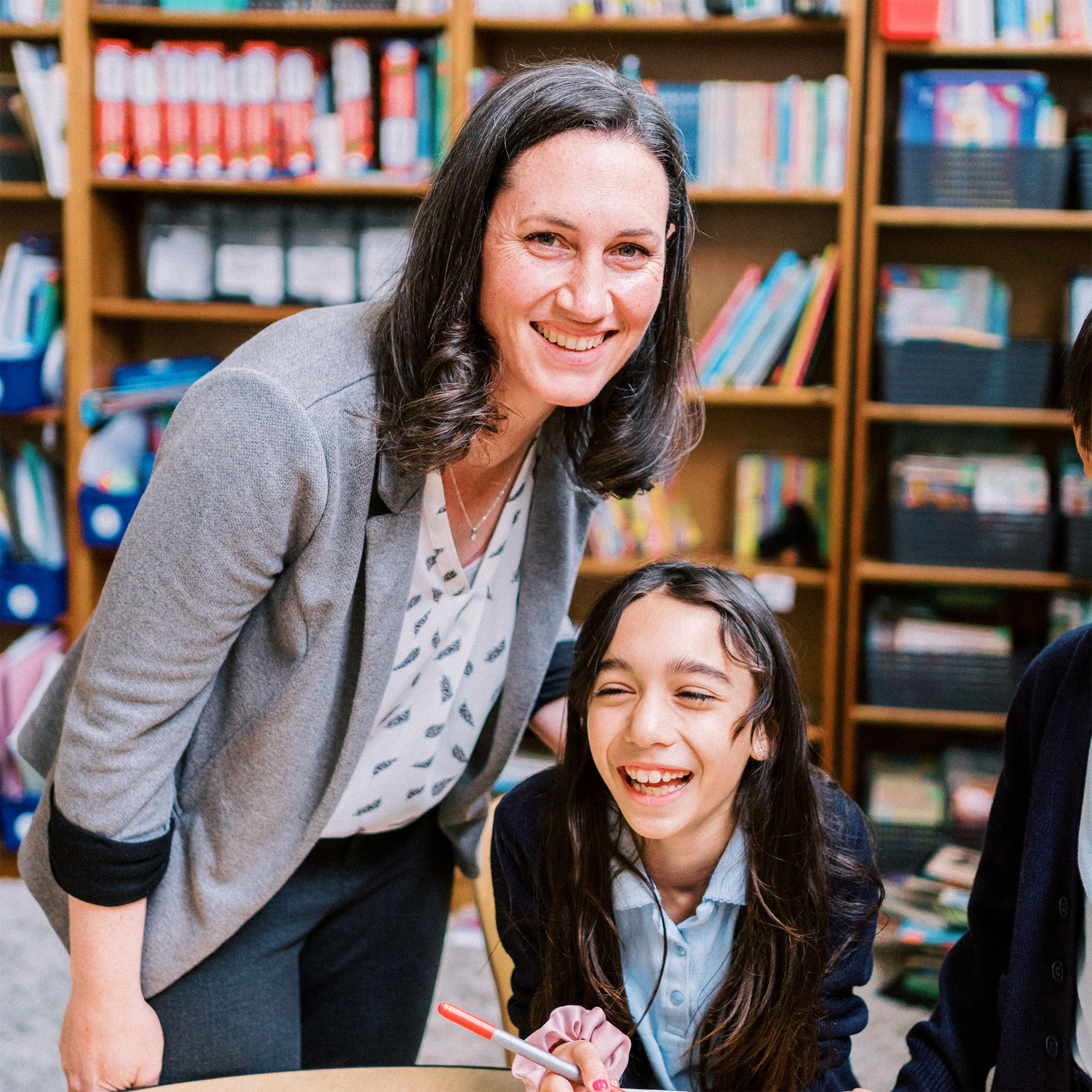 A Donum Dei teacher with students