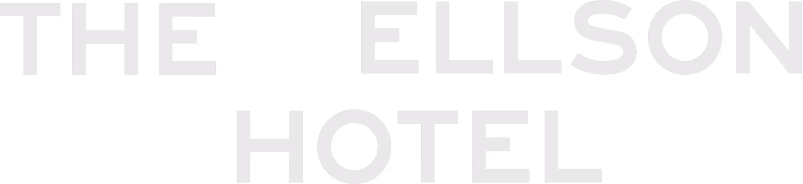 White text reading THE ELLSON HOTEL on a black background.
