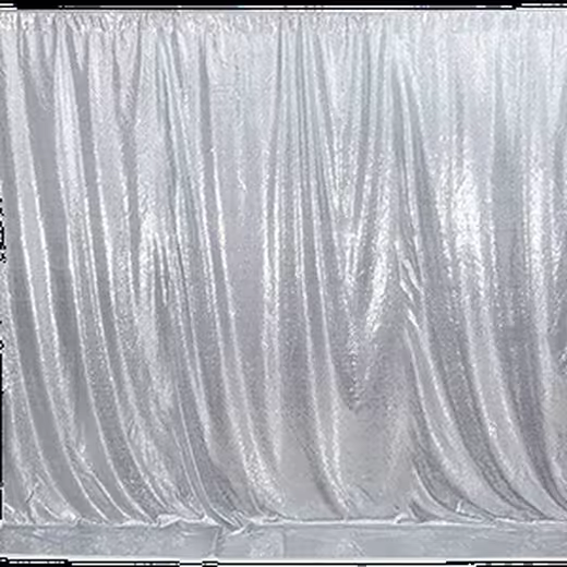 Silver photo booth backdrop