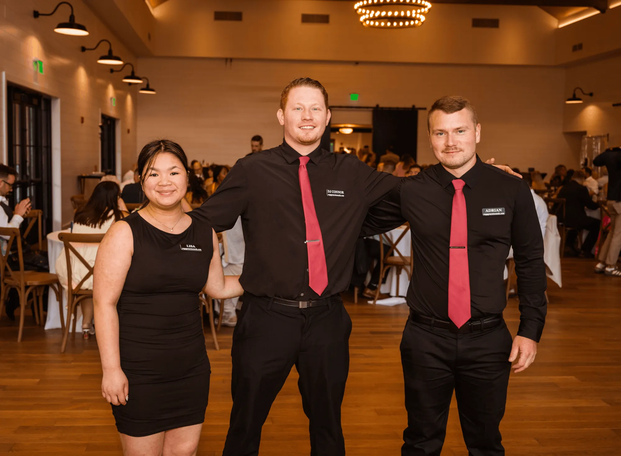 The Engagement Sounds team at a bridal showcase