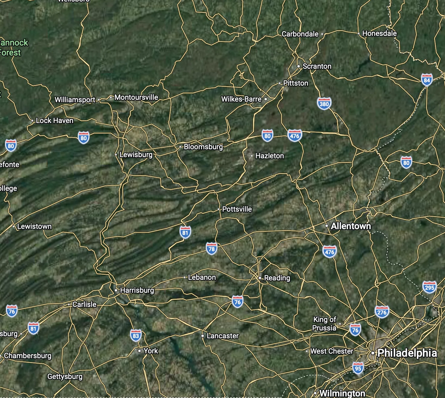 Engagement Sounds service area on map