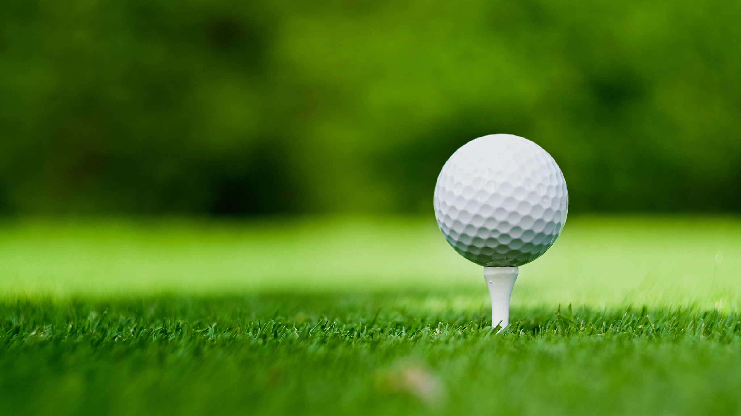 Golf ball on a tee