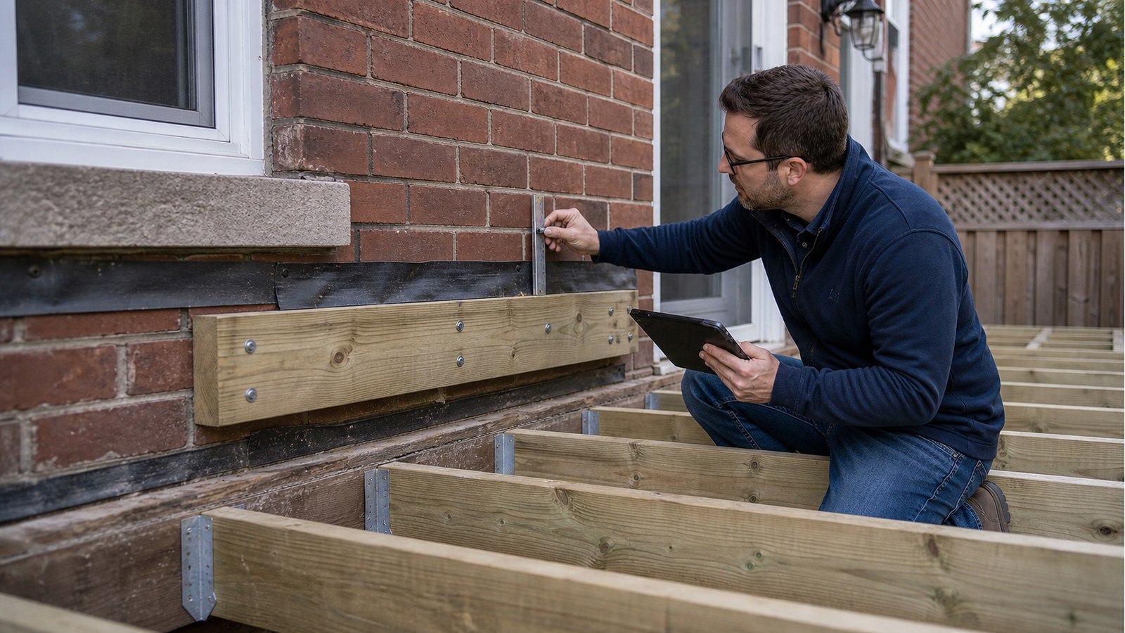Can I Attach A Deck Ledger To Brick Veneer In Mississauga?