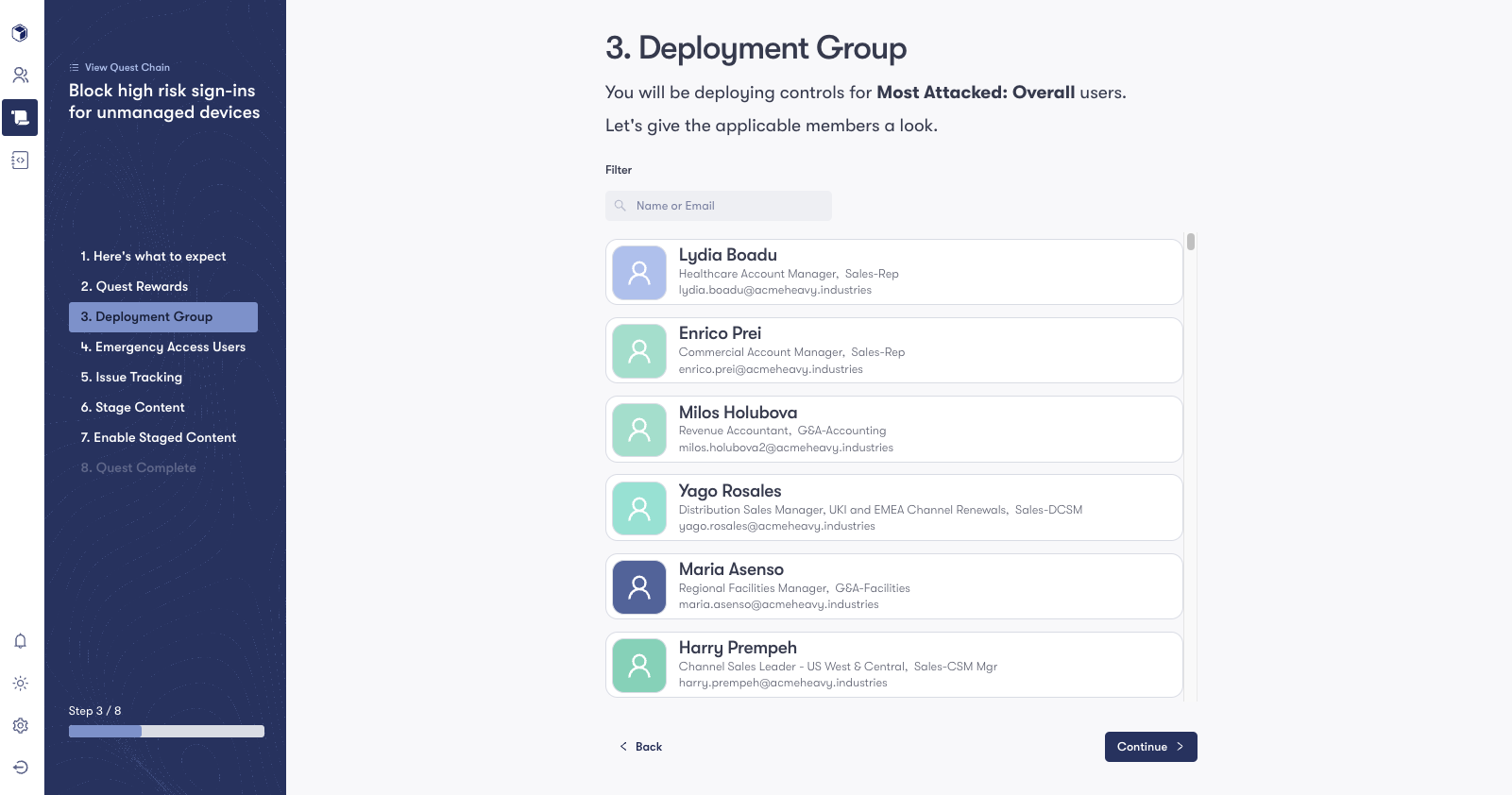 Apply to the ~4% of our knowledge workers that account for 80% of our risk.
