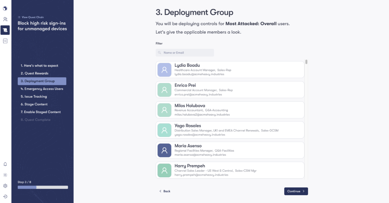 Apply to the ~4% of our knowledge workers that account for 80% of our risk.