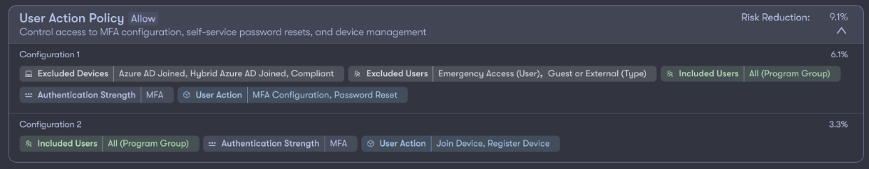 Utilize MFA for user actions.