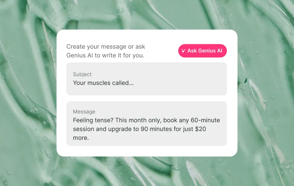 Client rebooking tools for massage studios
