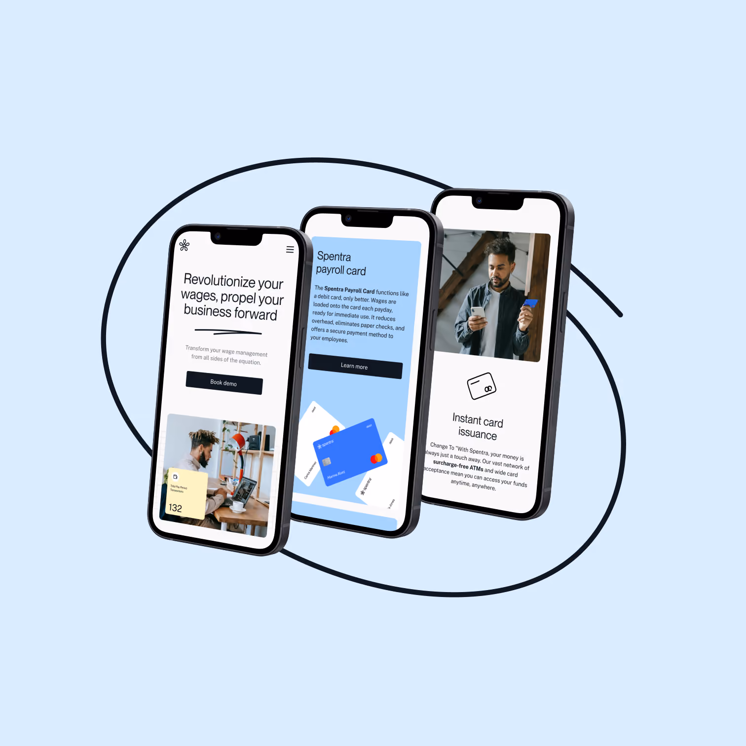 Mockup of a website I worked on for Spentra