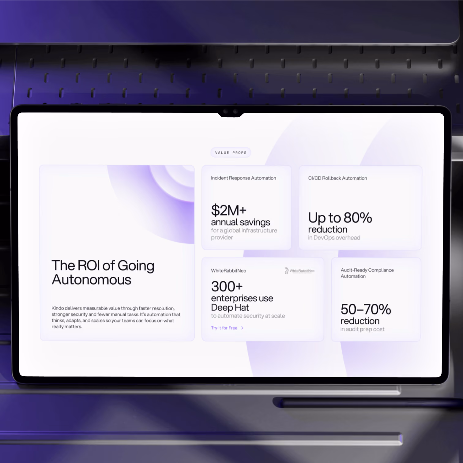 Mockup of a website I worked on for Kindo