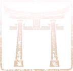 Black and white icon of a traditional Japanese torii gate.