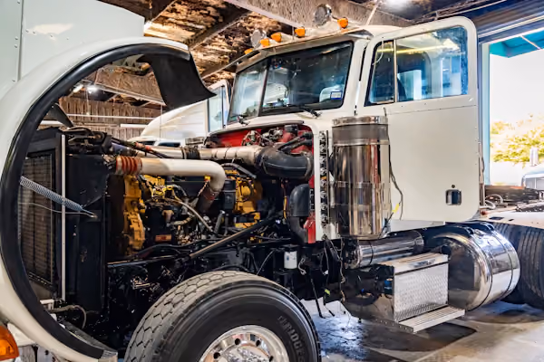 Truck under repair in Alvin, TX