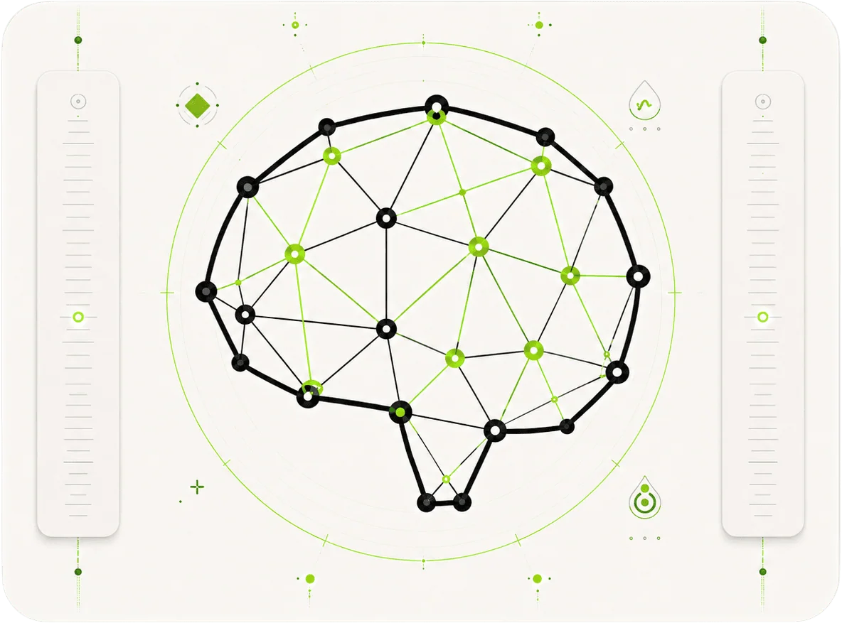 AI optimization engine neural network illustration