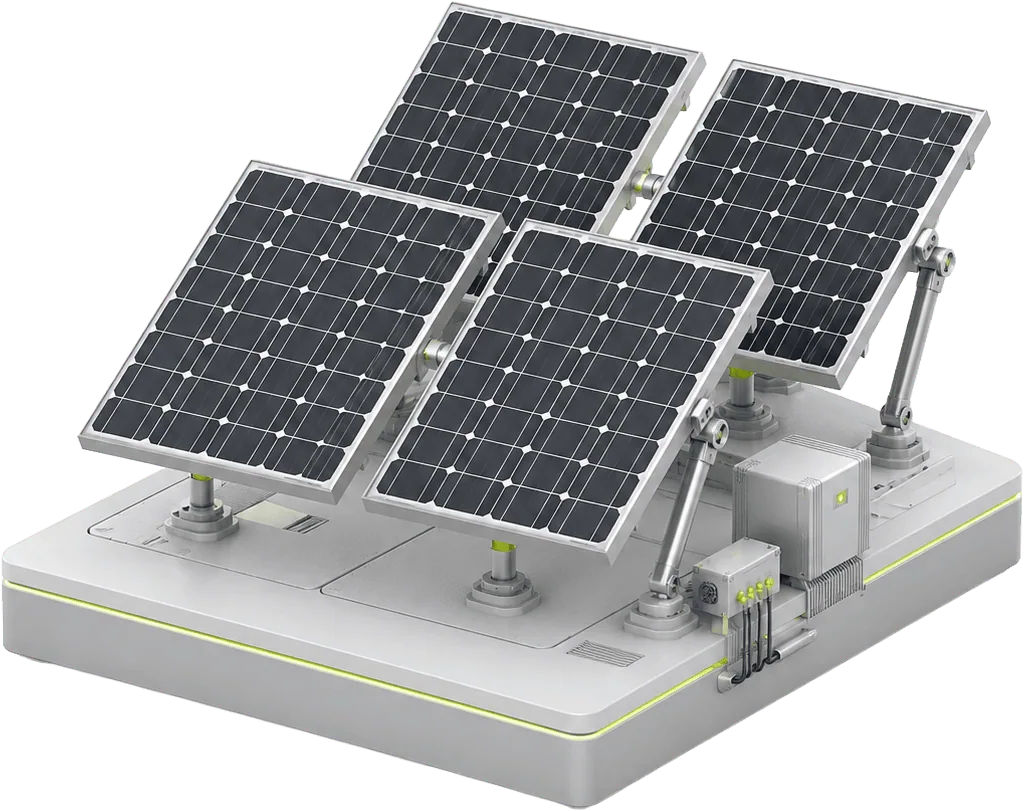 Isometric solar panel array