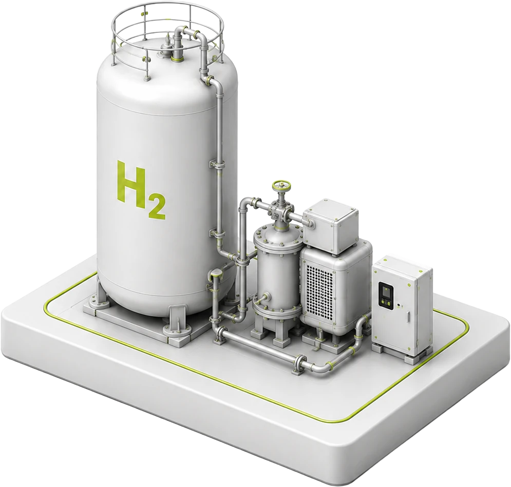 Stored hydrogen product