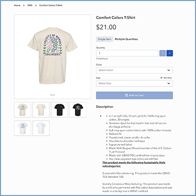 Launching an online school spirit store