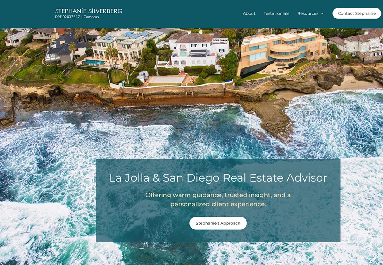 Stephanie Silverberg Realty - homepage web design